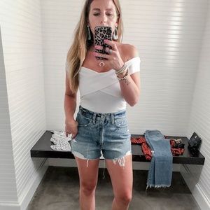Abercrombie Ultra High Rise Denim Shorts